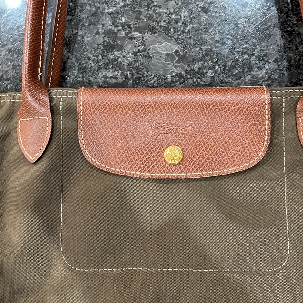 Longchamp Brown and Tan Le Pliage Tote - Picture 5 of 7